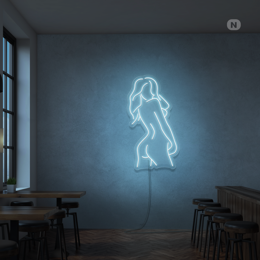 Neon Verlichting Exotisch meisje