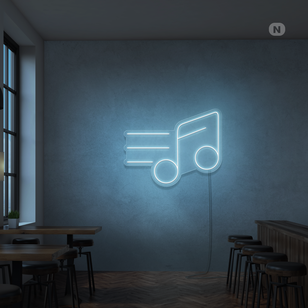 Neon Verlichting Muziek Noot