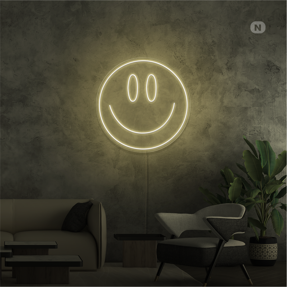 Neon Verlichting Lachend gezicht